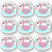Sticker Cercle de natation Flamant Rose Planificateur Bujo (Devant)