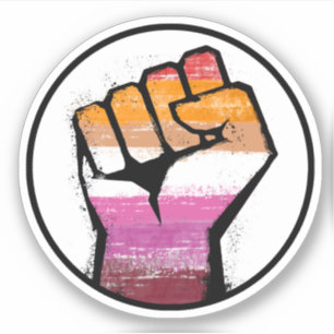 Sticker Cercle du poing de la fierté lesbienne