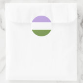 Sticker Cercle Genderqueer Pride (Sac)