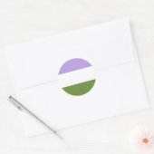 Sticker Cercle Genderqueer Pride (Enveloppe)