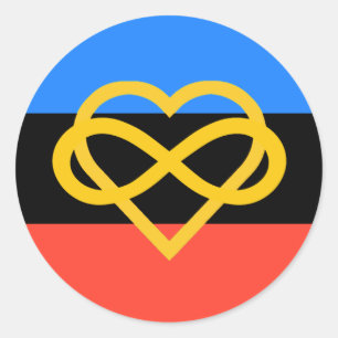 Sticker Cercle Polyamory Pride (Coeur Infini)