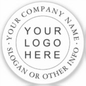 Sticker Cercle Simple Logo Entreprise Personnalisé Effacer (Recto)