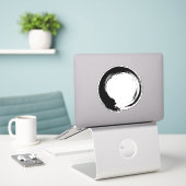Sticker Cercle Zen Enso (Ordinateur portable sur le bureau)