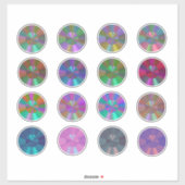 Sticker Cercles à Dégradé Métallique (Feuille)