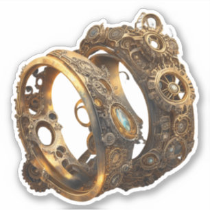 Sticker Cercles Mariages Steampunk