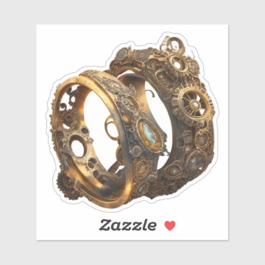 Sticker Cercles Mariages Steampunk (Feuille)