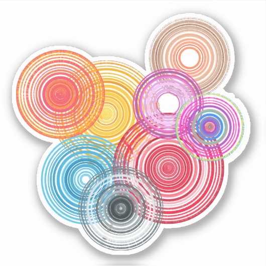 Sticker Cercles multicolores (Devant)