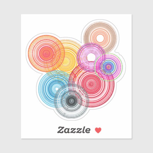 Sticker Cercles multicolores (Feuille)