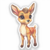Sticker Cerf caricaturé (Recto)
