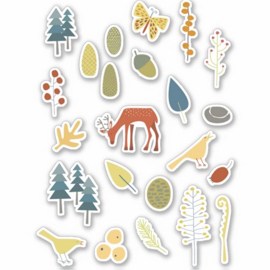 Sticker Cerf dans la forêt (Devant)