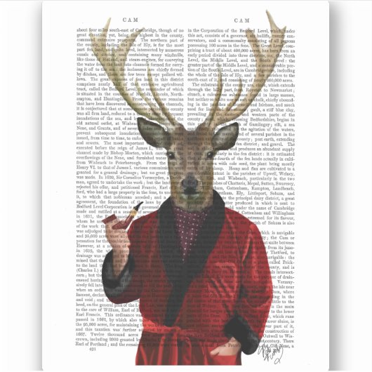 Sticker Cerf dans la veste de tabac (Devant)