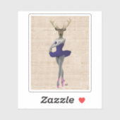 Sticker Cerf de ballet en bleu (Feuille)