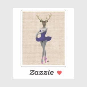 Sticker Cerf de ballet en bleu