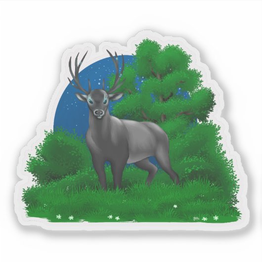Sticker Cerf de Nuit |  (Devant)