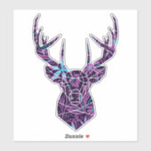 Sticker Cerf floral (Feuille)