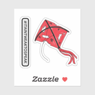 Sticker Cerf-volant crevé et déchiqueté