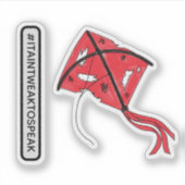 Sticker Cerf-volant crevé et déchiqueté (Devant)