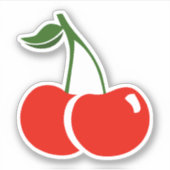 Sticker Cerise, Cerises rouges (Devant)