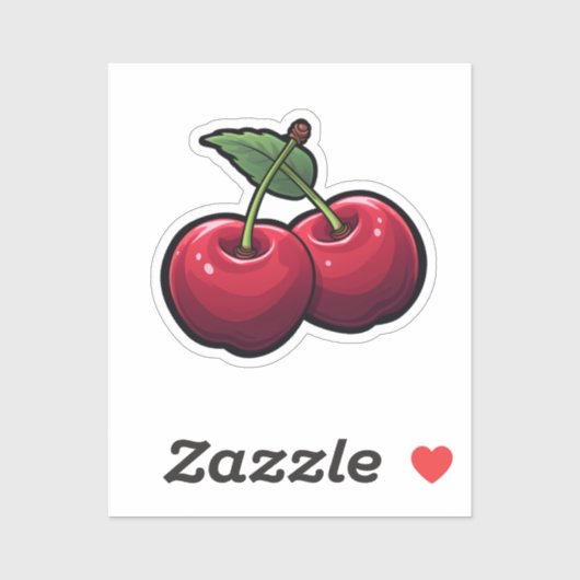 Sticker Cerise de dessin (Feuille)