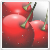 Sticker Cerises avec gouttes de ragoût (Recto)