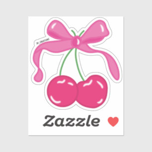 Sticker Cerises de Bow rose