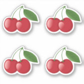 Sticker Cerises douces, Ensemble de 4 (Devant)