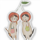 Sticker Cerises Félinées (Devant)