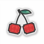 Sticker Cerises Pixel (Devant)