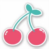 Sticker Cerises sur une tige (Devant)