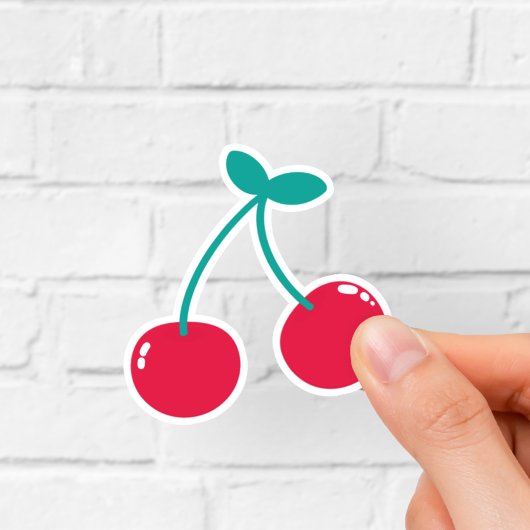 Sticker Cerises sur une tige
