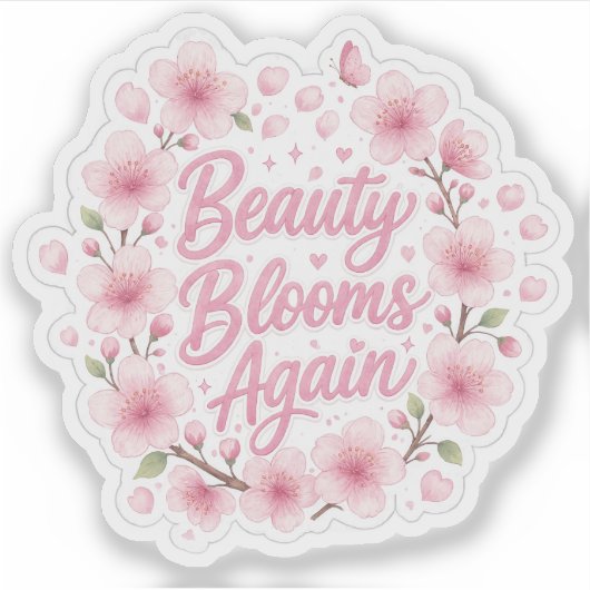 Sticker Cerisier en Fleur : La Beauté Refleurit (Devant)
