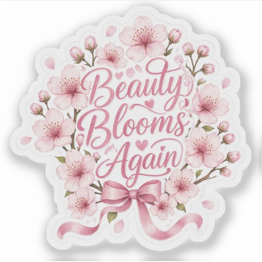 Sticker Cerisier en Fleur : La Beauté Refleurit (Devant)