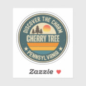 Sticker Cerisier, Pennsylvanie (Feuille)
