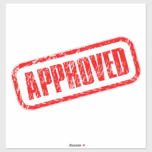 Sticker Certifié par succès - Timbre officiellement approu (Feuille)