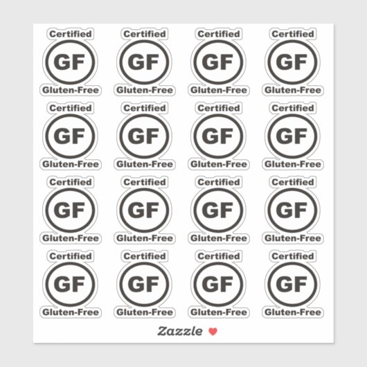 Sticker Certifié sans gluten (Feuille)