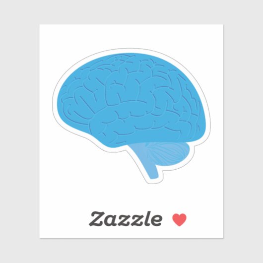 Sticker Cerveau Bleu (Feuille)