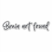 Sticker Cerveau non trouvé (Devant)