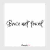 Sticker Cerveau non trouvé (Feuille)