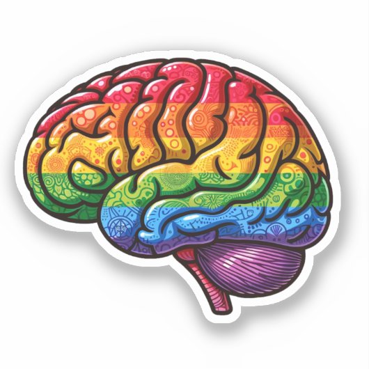 Sticker Cerveau Queer (Recto)