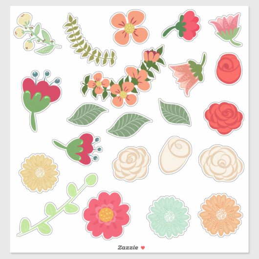 Sticker Ces Jolies Fleurs (Feuille)