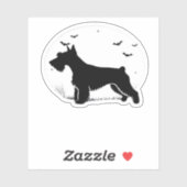 Sticker Cesky Terrier Chien - Classes Silhouette de la lun (Feuille)