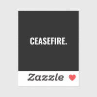 Cessez-le-feu noir blanc texte minimaliste anti-gu