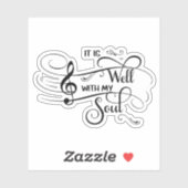 Sticker C'est bien de la musique (Feuille)