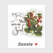 Sticker C'est bien des fraises (Feuille)