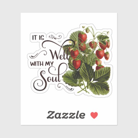 Sticker C'est bien des fraises (Feuille)