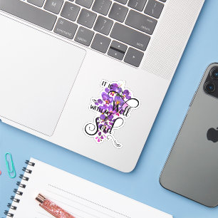 Sticker C'est bien la glycine violette