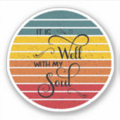 Sticker C'est bien un coucher de soleil rétro (Devant)