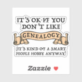 Sticker C'est bon si vous n'aimez pas la généalogie (Feuille)