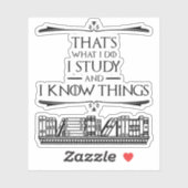 Sticker C'est ce que je fais - J'étudie et je connais les  (Feuille)