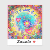 Sticker C'est ce qu'il est Fun Flowers Inspirivity tendanc (Feuille)